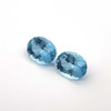 Vivid Rich Blue Oval Aquamarine Gemstone – 3.97 Carat, Matched Pair