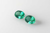 0.9 Carat Oval Emerald Gemstone, Medium Intense Green, Matched Pair, Zambia Origin