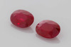 Oval Ruby Gemstone Matched Pair 2.66 Carat Vivid Intense