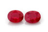Oval Ruby Gemstone Matched Pair 1.42 Carat Vivid Intense
