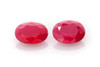Oval Ruby Gemstone Matched Pair 2.82 Carat Vivid Intense