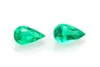 Vivid Intense Green Pear Shape Emerald Gemstone – 0.18 Carat, Matched Pair