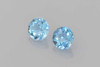 Round Aquamarine Gemstone – Vivid Rich Blue – 0.52 Carat, Matched Pair