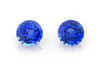 Round Blue Sapphire Gemstone – 0.64 Carat, Vivid Rich, Matched Pair
