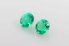 0.57 Carat Round Emerald Gemstone – Vivid Rich Green, Matched Pair