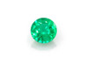 Round Emerald Gemstone 0.53 Carat Vivid Intense