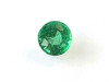 Round Emerald Gemstone 0.53 Carat Medium Intense