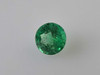 Round Emerald Gemstone 0.53 Carat Medium Intense
