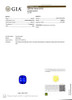 3.5 Carat Square Cushion Blue Sapphire Gemstone, Vivid Intense, GIA Certified