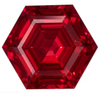 Chatham Lab Created Ruby Gemstone – Hexagon Cut – GEM Grade