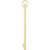 14K Yellow .03 CT Natural Diamond Engravable Heart Pendant