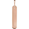 14K Rose .0075 CTW Natural Diamond Engravable Bar Pendant Mounting