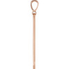 14K Rose .0075 CTW Natural Diamond Engravable Bar Pendant Mounting