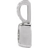 14K White .03 Natural Diamond Engravable Heart Pendant