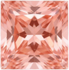 Chatham Lab Created True Champagne Sapphire Gemstone – Princess Cut – GEM Grade