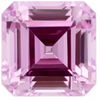 Chatham Lab Created Pink Champagne Sapphire Gemstone – Asscher Cut – GEM Grade