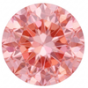 Chatham Lab Created Peachy Pink Champagane Sapphire Gemstone – Round Cut – GEM Grade