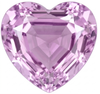 Chatham Lab Created Pink Champagne Sapphire Gemstone – Heart Cut – GEM Grade