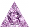 Chatham Lab Created Cotton Candy Pink Champagne Sapphire Gemstone – Triangle Cut – GEM Grade