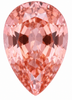 Chatham Lab Created Peachy Pink Champagane Sapphire Gemstone – Pear Cut – GEM Grade