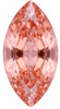 Chatham Lab Created Peachy Pink Champagne Sapphire Gemstone – Marquise Cut – GEM Grade