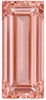 Chatham Lab Created Peachy Pink Champagne Sapphire Gemstone – Baguette Cut – GEM Grade