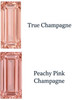 Chatham Lab Created Peachy Pink Champagne Sapphire Gemstone – Baguette Cut – GEM Grade