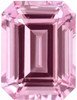 Chatham Lab Created Peachy Pink Champagne Sapphire Gemstone – Emerald Cut – GEM Grade