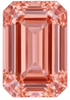 Chatham Lab Created Peachy Pink Champagne Sapphire Gemstone – Emerald Cut – GEM Grade