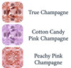 Chatham Lab Created Peachy Pink Champagne Sapphire Gemstone – Square Radiant Cut – GEM Grade