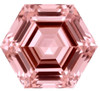Chatham Lab Created Peachy Pink Champagne Sapphire Gemstone – Hexagon Cut – GEM Grade