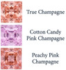 Chatham Lab Created Peachy Pink Champagne Sapphire Gemstone – Princess Cut – GEM Grade