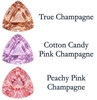 Chatham Lab Created Peachy Pink Champagne Sapphire Gemstone – Trillion Cut – GEM Grade