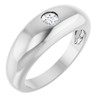 Platinum 1/4 CT Natural Diamond Dome Ring