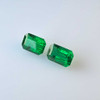 Octagon Emerald Gemstone Matched Pair 2.69 Carat Vivid Intense