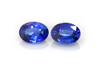Oval Blue Sapphire Gemstone Matched Pair 3.43 Carat Vivid Intense
