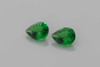 Pear Shape Tsavorite Gemstone Matched Pair 0.6 Carat Vivid Intense