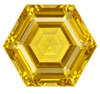 Chatham Lab Created Medium Yellow Sapphire Gemstone – Hexagon Cut – GEM Grade