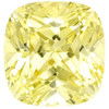 Chatham Lab Created Light Yellow Sapphire Gemstone – Antique Square Cut – GEM Grade
