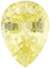 Chatham Lab Created Light Yellow Sapphire Gemstone – Pear Cut – GEM Grade