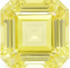 Chatham Lab Created Light Yellow Sapphire Gemstone – Asscher Cut – GEM Grade