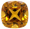 Chatham Lab Created Dark Yellow Sapphire Gemstone – Antique Square Cut – GEM Grade