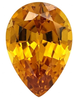 Chatham Lab Created Dark Yellow Sapphire Gemstone – Pear Cut – GEM Grade