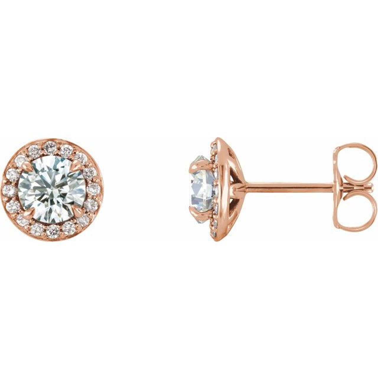 Bejeweled Classics Rose Gold Round Stud Earrings | Olivia Burton London