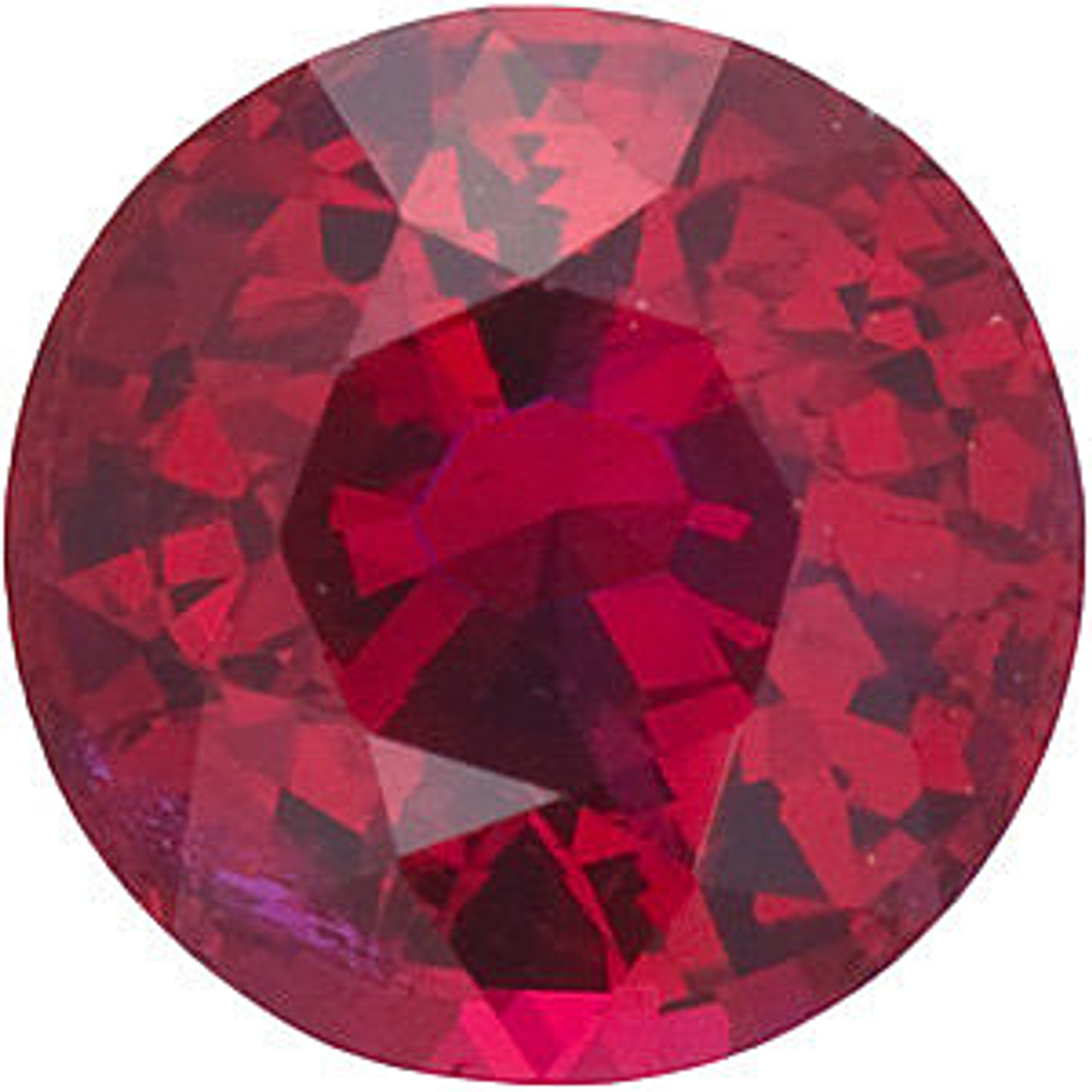 Ruby♥୨୧˙˳⋆﻿　1225 Lab-Grown Ruby Round Faceted Gemstone - RioGrande