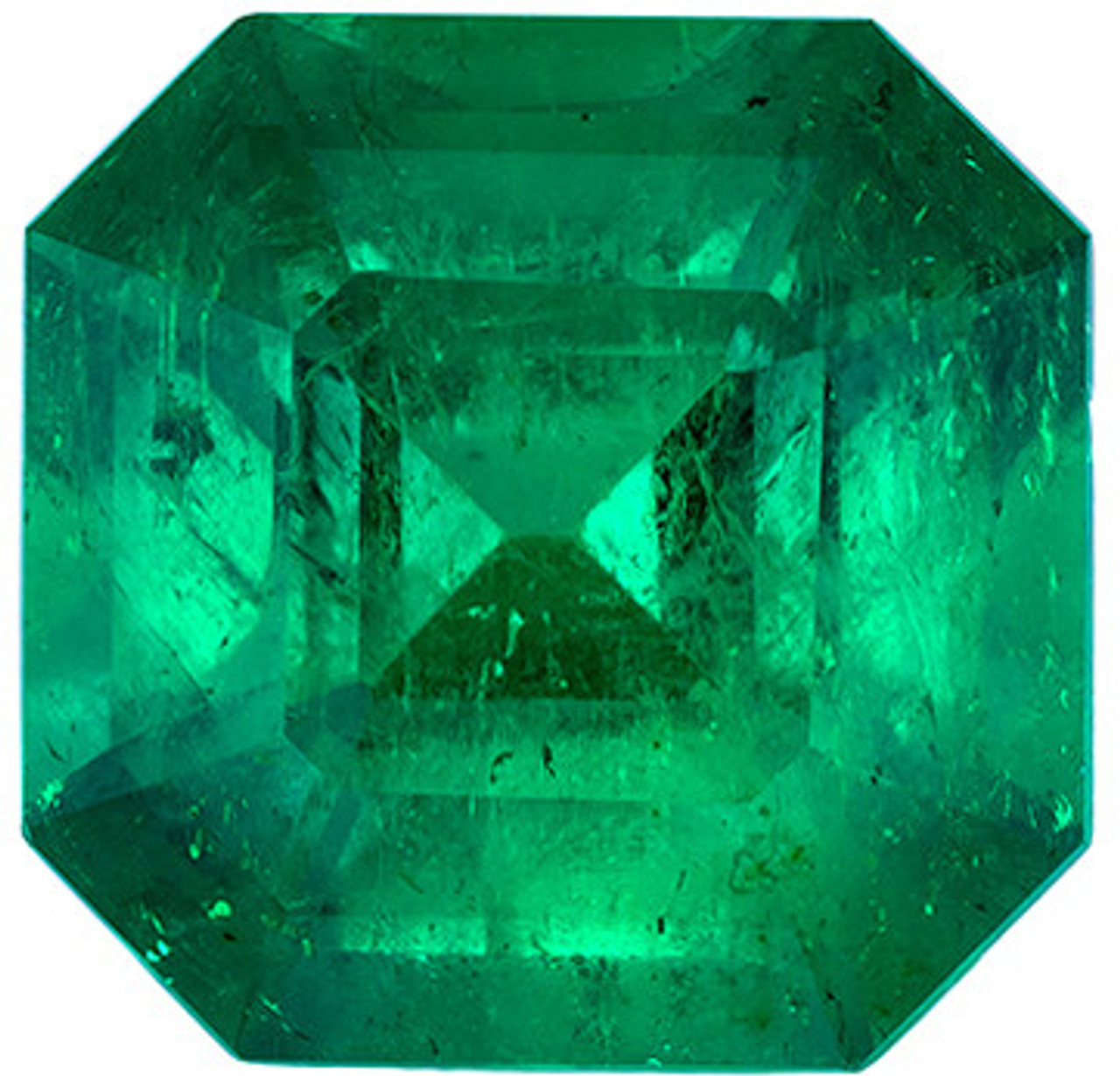 Emerald Green様 専用 Vivid Green Emerald And Diamond Ring, 0.51 Ct. (0.74 Ct. TW