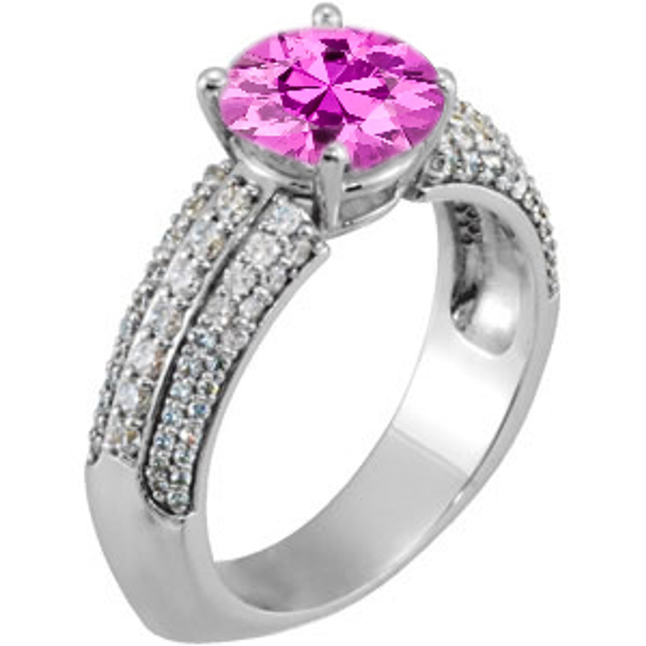 1.65ct Ruby & Light Pink Diamond Engagement Ring 18k Black Gold