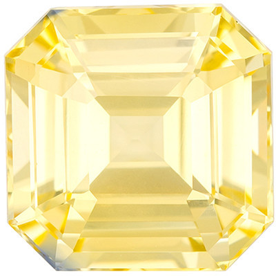 Special GIA Genuine Loose Yellow Sapphire Gemstone in Emerald Cut