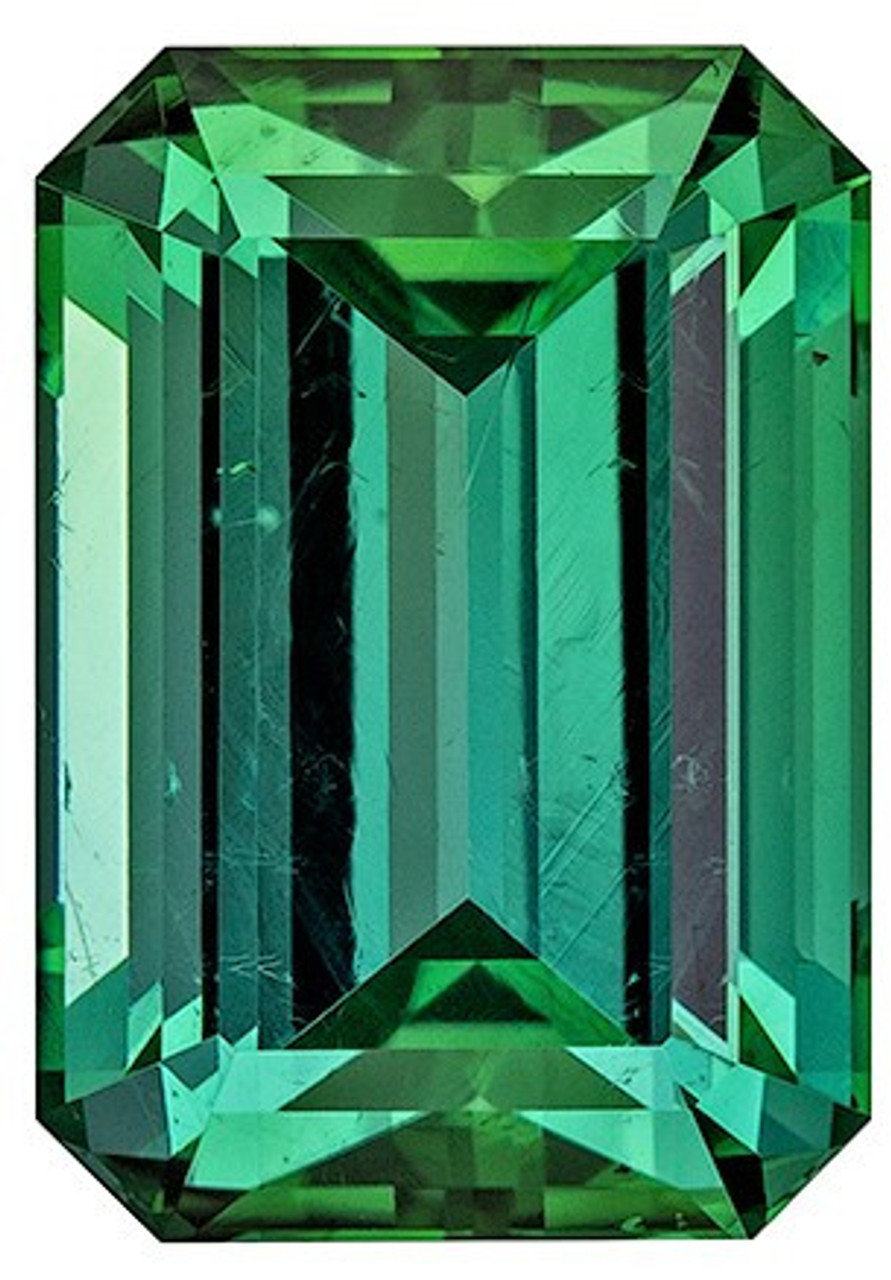 Stunning Blue Green Tourmaline - Emerald Cut - 3.91 carats - 10.5 x 7.3mm