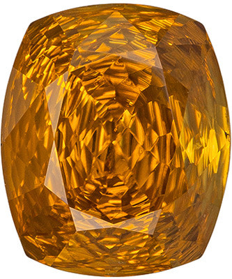 Buy Fancy Cushion Cut Yellow Zircon Orangey Rich Gold | AfricaGems
